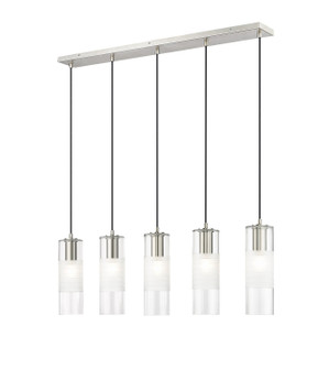 Alton Five Light Linear Chandelier in Brushed Nickel (224|824P-5L-BN)