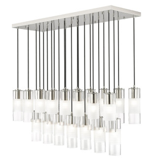 Alton 23 Light Linear Chandelier in Brushed Nickel (224|824P-23L-BN)