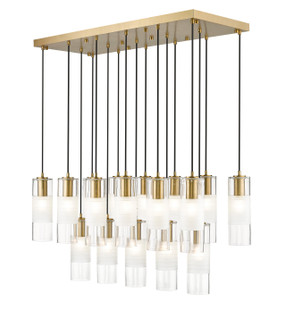 Alton 17 Light Linear Chandelier in Modern Gold (224|824P-17L-MGLD)