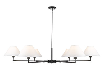 Leila Six Light Chandelier in Matte Black (224|744-63R-MB)