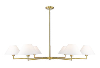 Leila Six Light Chandelier in Luxe Gold (224|744-63R-LG)