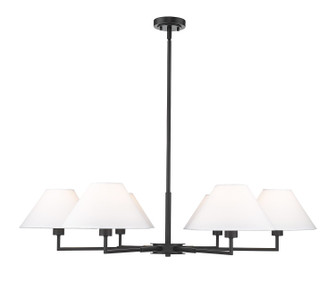 Leila Six Light Chandelier in Matte Black (224|744-44R-MB)