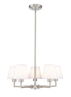 Leila Five Light Chandelier in Brushed Nickel (224|744-26R-BN)