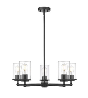 Thayer Five Light Chandelier in Matte Black (224|742-5MB)