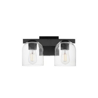 Scoop Two Light Bath Vanity in Black (16|21232CLBK)