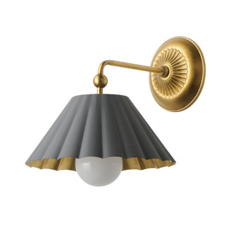 Primrose One Light Wall Sconce in Dark Grey / Gold Leaf (16|18051DGGL)