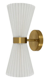 Amore Two Light Wall Bracket in Brass/White (457|30913701)