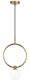 AVERLEY One Light Pendant in Aged Gold Brass (423|C71301AGOP)