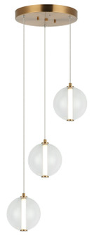 BELANGE LED Pendant in Aged Gold Brass (423|C69603AGCL)