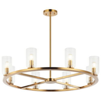 WESTLOCK Eight Light Chandelier in Aged Gold Brass (423|C34008AG)