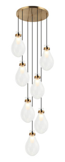 SERANNA Seven Light Pendant in Aged Gold Brass (423|C31907AG)