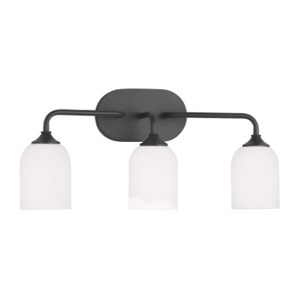 Emile Three Light Vanity in Midnight Black (1|GLV1023MBK)