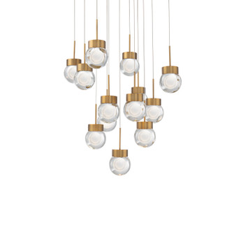 Double Bubble LED Pendant in Aged Brass (281|PD-82013S-AB)