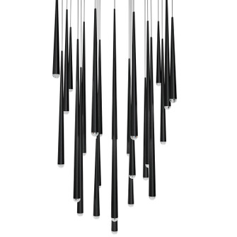 Cascade LED Pendant in Black (281|PD-41725S-BK)