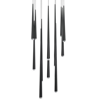 Cascade LED Pendant in Black (281|PD-41713S-BK)
