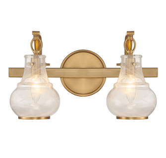 Adams Two Light Bathroom Vanity in Warm Brass (51|8-4417-2-322)