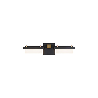 Two Fold LED Bath in Black/Aged Brass (34|WS-91420-BK/AB)