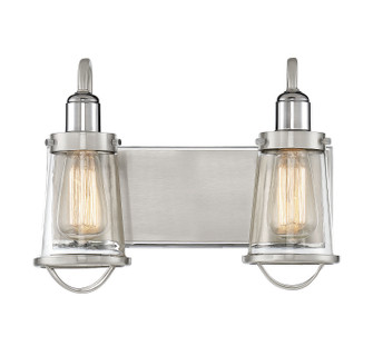 Lansing Two Light Bath Bar in Satin Nickel w/Polished Nickel (51|8-1780-2-111)
