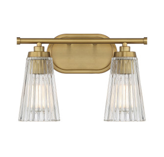 Chantilly Two Light Bathroom Vanity in Warm Brass (51|8-1745-2-322)