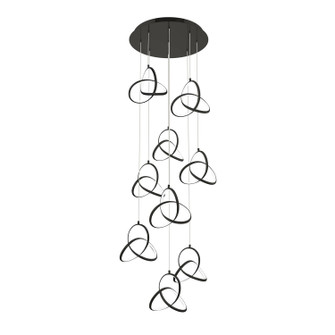 Vornado LED Chandelier in Black (34|PD-84909R-BK)