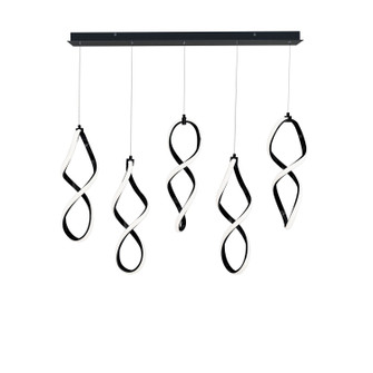 Interlace LED Chandelier in Black (34|PD-47805L-BK)