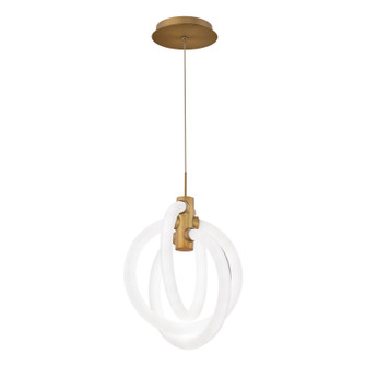 Knot LED Mini Pendant in Aged Brass (34|PD-27413-35-AB)
