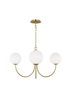 Noemie Three Light Chandelier in Burnished Brass (454|KSC1133BBS)