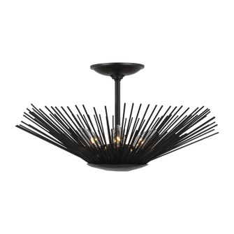 Helios Three Light Semi-Flush Mount in Aged Iron (454|AF1083AI)