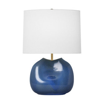 Ulla One Light Table Lamp in Blue Anglia Crackle (454|AET1181BAC1)