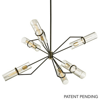Raef Six Light Chandelier in Textured Bronze (67|F6318-TBZ/BBA)