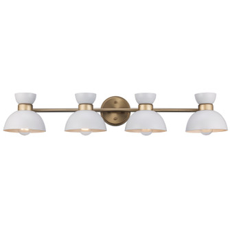 Four Light Vanity in White / Antique Gold (110|71854 WH-AG)