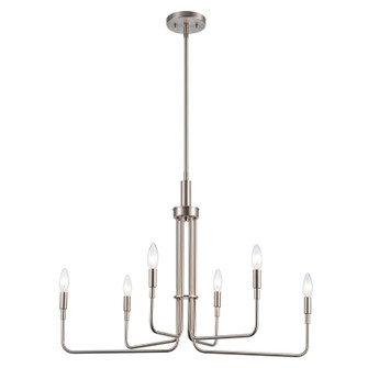 Six Light Chandelier in Brushed Nickel (110|11315 BN)