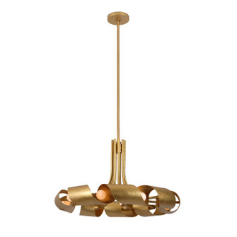 Ribbon Nine Light Pendant in Bright Gold Leaf (33|521951BGL)