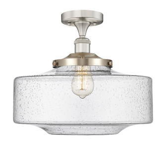 Edison One Light Semi-Flush Mount in Brushed Satin Nickel (405|616-1F-SN-G694-16)