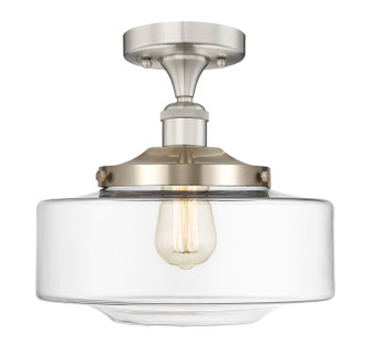 Edison One Light Semi-Flush Mount in Brushed Satin Nickel (405|616-1F-SN-G692-12)