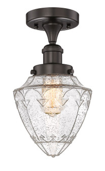Edison One Light Semi-Flush Mount in Oil Rubbed Bronze (405|616-1F-OB-G664-7)