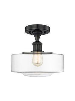 Edison One Light Semi-Flush Mount in Matte Black (405|616-1F-BK-G692-12)