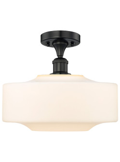 Edison One Light Semi-Flush Mount in Matte Black (405|616-1F-BK-G691-16)