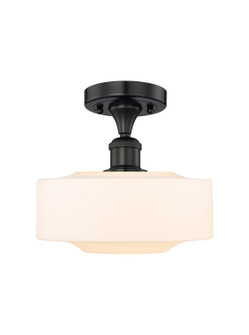Edison One Light Semi-Flush Mount in Matte Black (405|616-1F-BK-G691-12)
