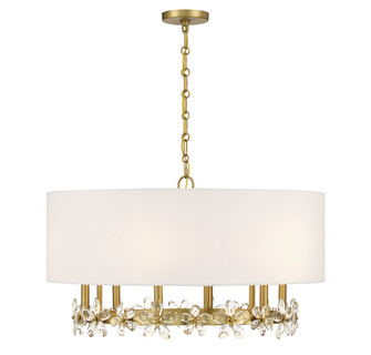 Dahlia Six Light Pendant in Warm Brass (51|7-4368-6-322)