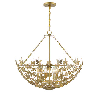 Birch Six Light Pendant in Burnished Brass (51|7-4199-6-171)