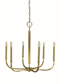 Manhattan Six Light Chandelier in Brushed Brass (8|5876 BR)