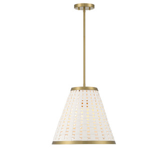 Aster One Light Pendant in Warm Brass (51|7-3398-1-322)