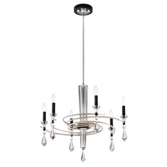 Tempest Six Light Chandelier in Soft Silver/Black (53|S5606-710/18R)