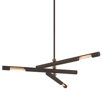 Hendrix Three Light Chandelier in Bronze (67|F6885-BRZ/PBR)
