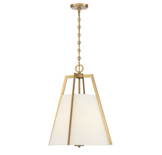 Mansfield Three Light Pendant in Warm Brass (51|7-1875-3-322)