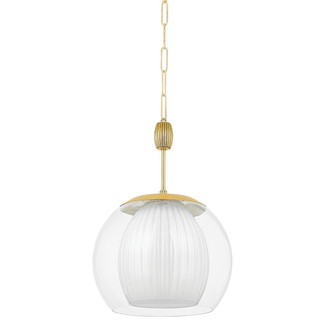 Clementon One Light Pendant in Aged Brass (70|7317-AGB)