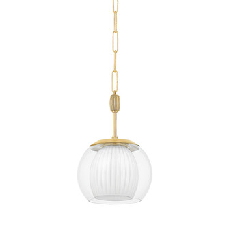 Clementon One Light Pendant in Aged Brass (70|7310-AGB)