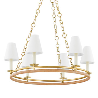 Swanton Six Light Chandelier in Aged Brass (70|4406-AGB)