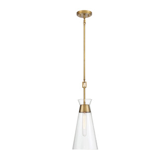 Lakewood One Light Pendant in Warm Brass (51|7-1831-1-322)